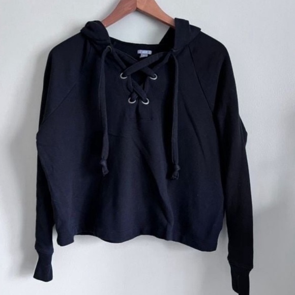 Aerie Lace Front Hoodie Oversized
Sweatshirt Size XXS - Picture 4 of 5